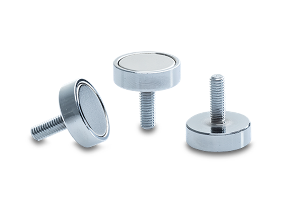 Magnete Permanente Neodimio SM14 Gambo Filettato M4x8 Forza kg.4 mm.12x2,5h | Italfit Magneti - immagine 2